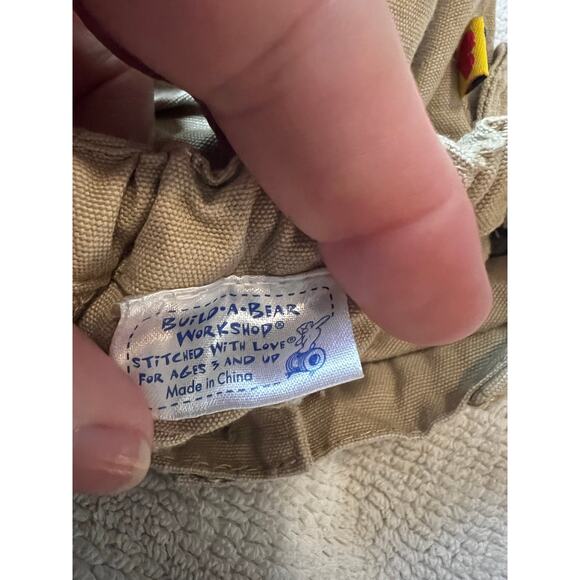 Build A Bear Workshop Cream Shamrock T-Shirt & Cargo Shorts Bear Clothing Set - Picture 10 of 11